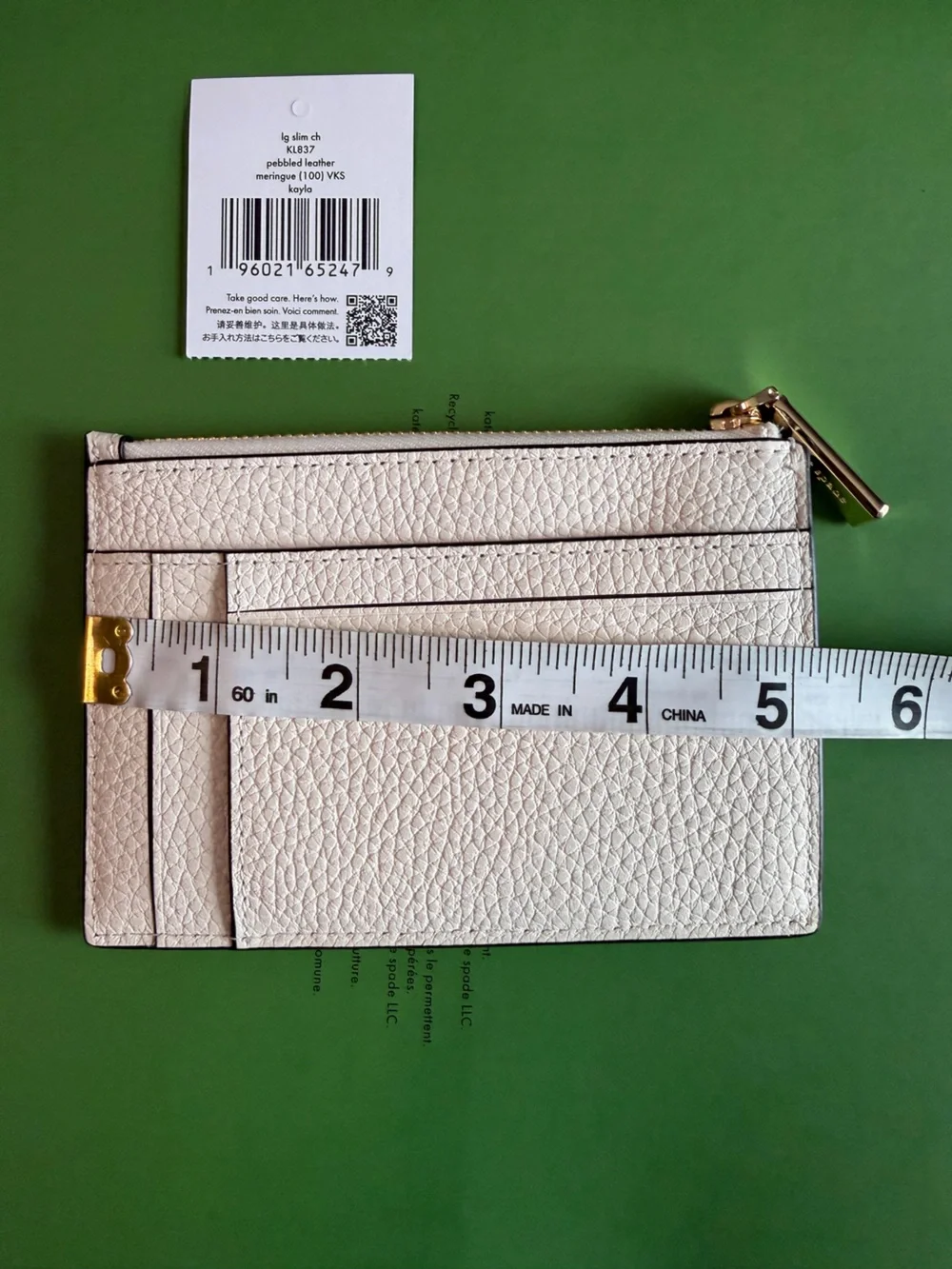 NWT kate spade Ivory Pebbled Leather Crossbody and Card Wallet Set